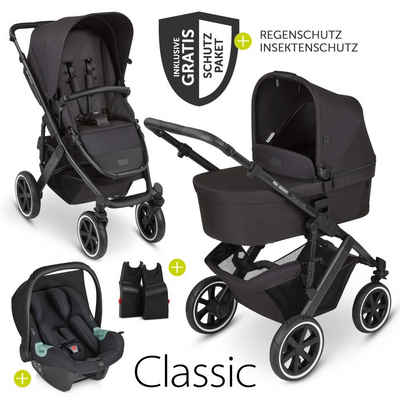 ABC Design Kombi-Kinderwagen Salsa 4 Air - Classic Edition - Ink, (9-tlg), Kinderwagen Buggy mit Babywanne, Babyschale, Sportsitz & Regenschutz