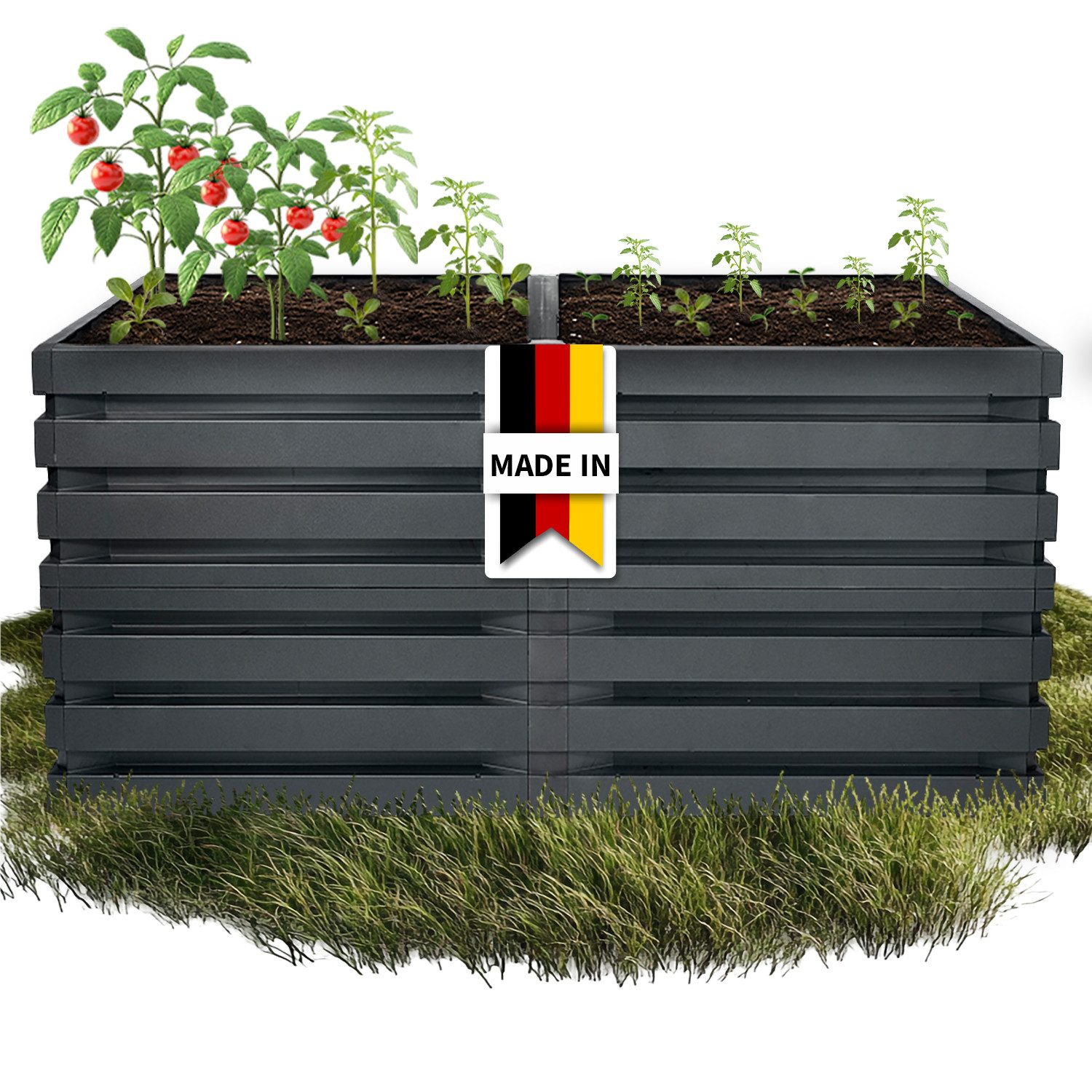 GARANTIA Hochbeet SKYLINE Hochbeet L 161 x 80 x 75 cm graphite grey