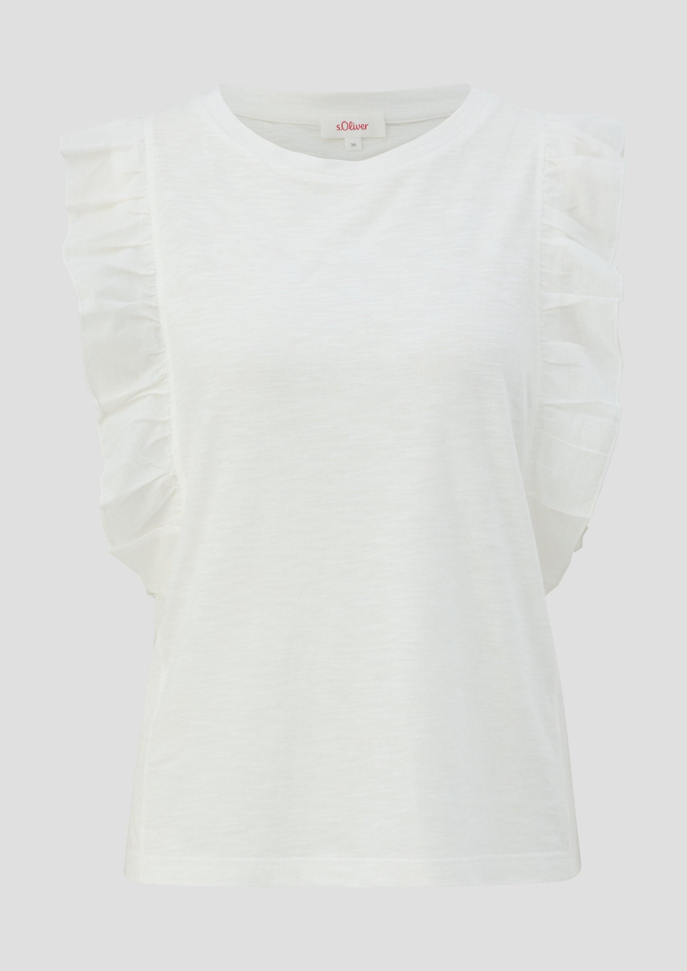 s.Oliver Muscleshirt T-Shirt Top mit Raffung
