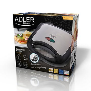 Adler Sandwichmaker AD 3015 Sandwichtoaster, 750 W