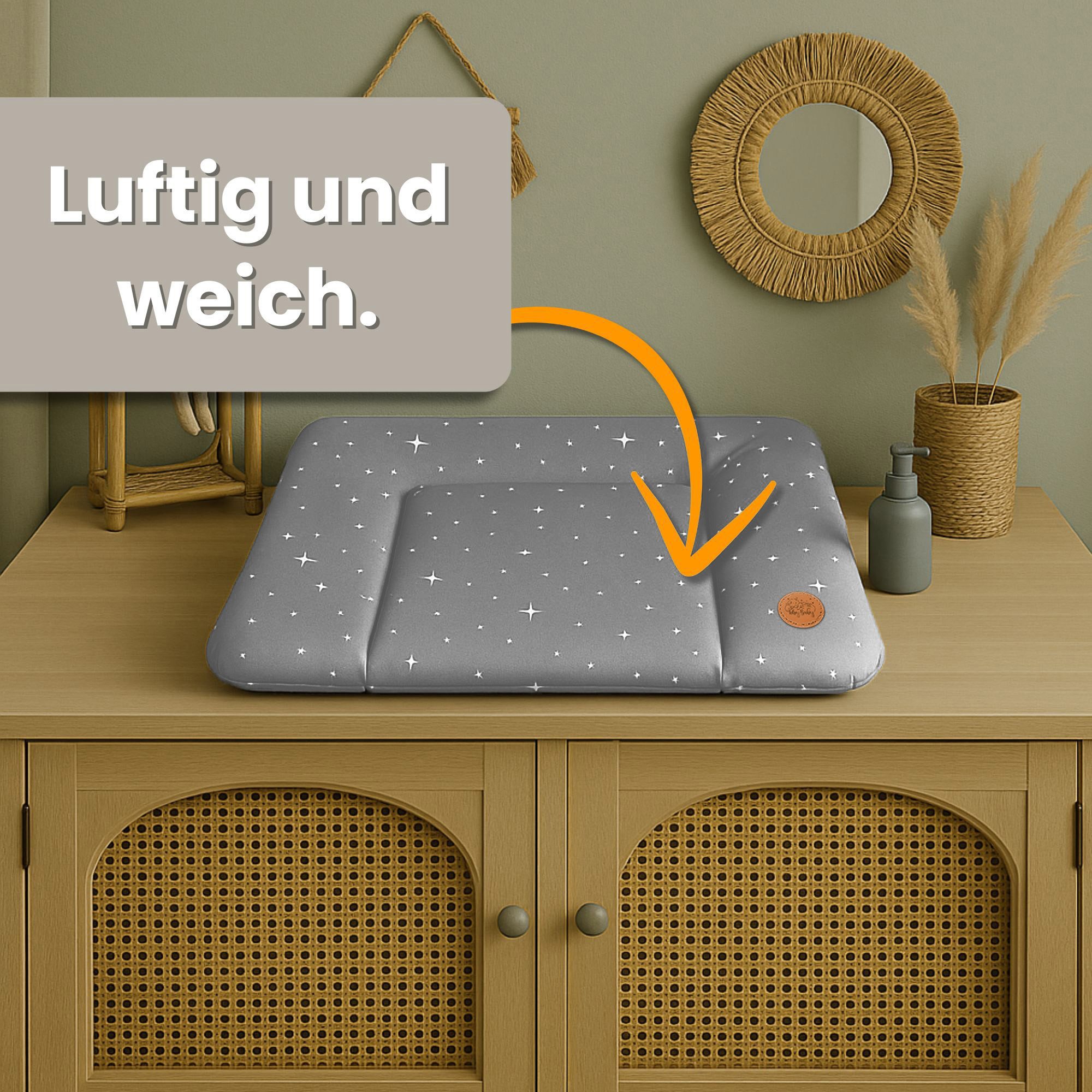 Totsy Baby Wickelauflage Wickelunterlage abwaschbar und wasserdicht - Wickelmatte zum Auflegen