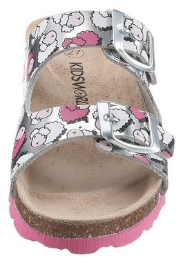 KIDSWORLD Pantolette, Sommerschuh, Schlappen, Hausschuh mit süßem Schäfchen-Print