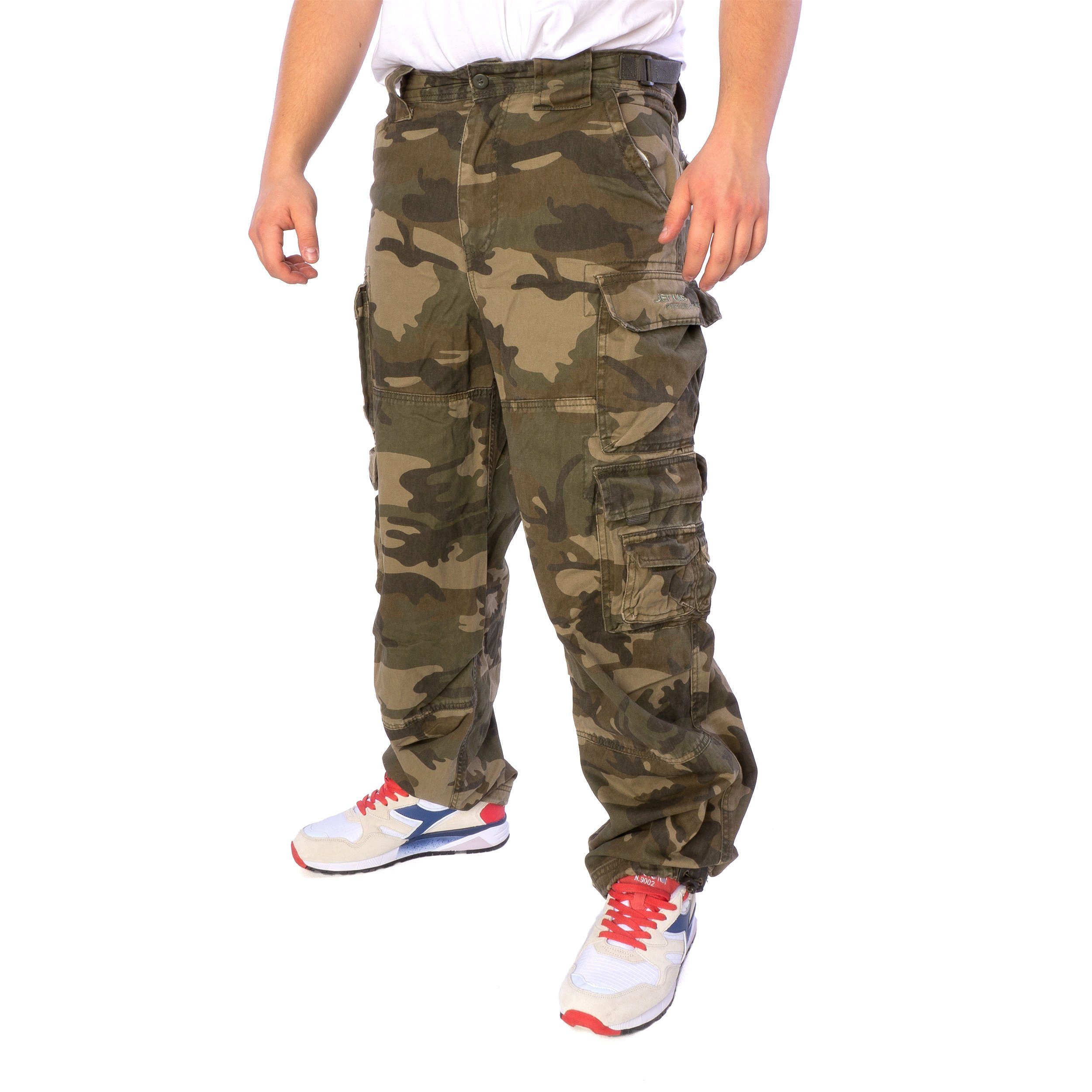 Lag (1-tlg) Jet Cargohose camouflage 007 dark Hose twill Lag Jet