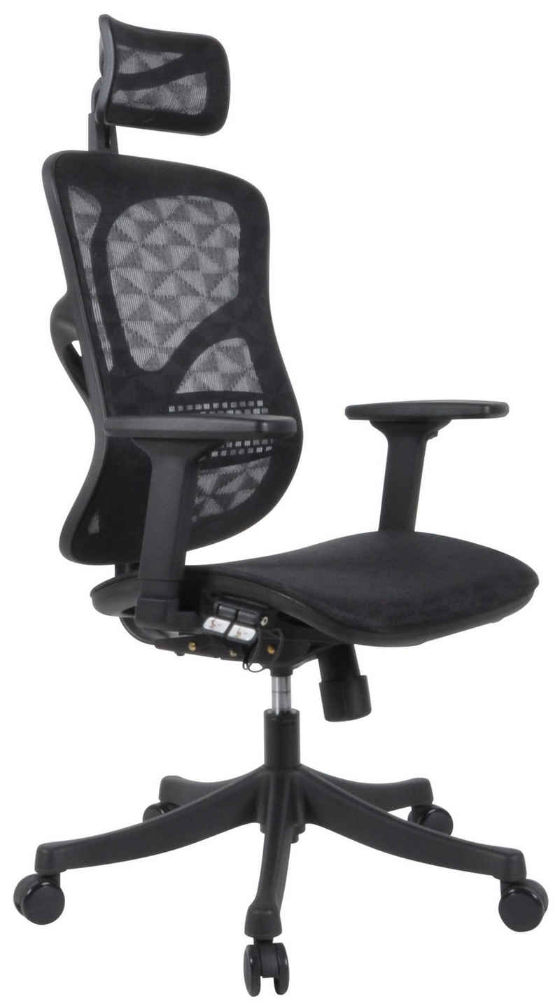 CLP Schreibtischstuhl »Siders Ergonomic«, verstellbar, ergonomisch, atmungsaktiver Sitzbezug, geräuscharm
