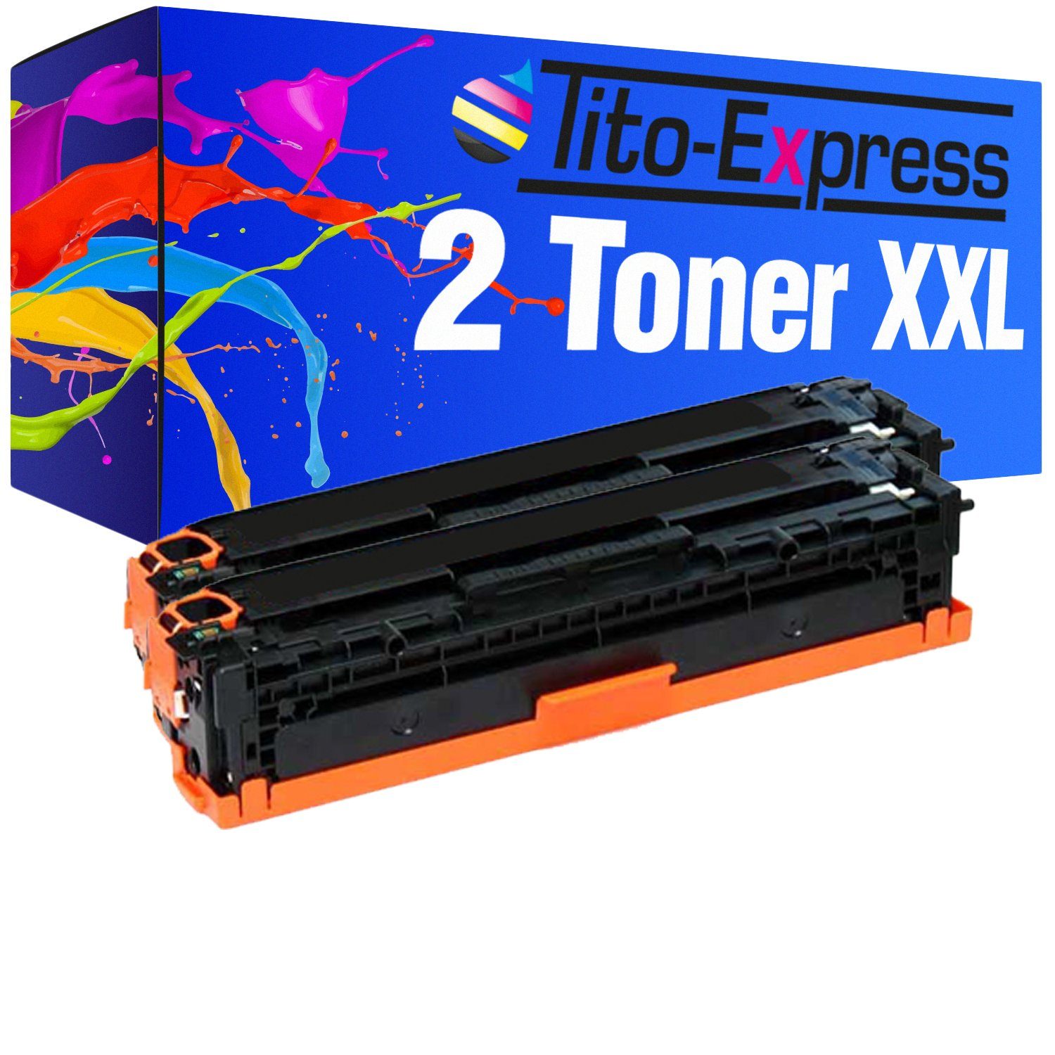 Tito-Express Tonerpatrone 2er Set ersetzt HP CF 210 X CF 210X HPCF210X HP 131X, (Doppelpack, 2x Black), für LaserJet Pro 200 Series color M-276nw M-276n M-251nw M-251n