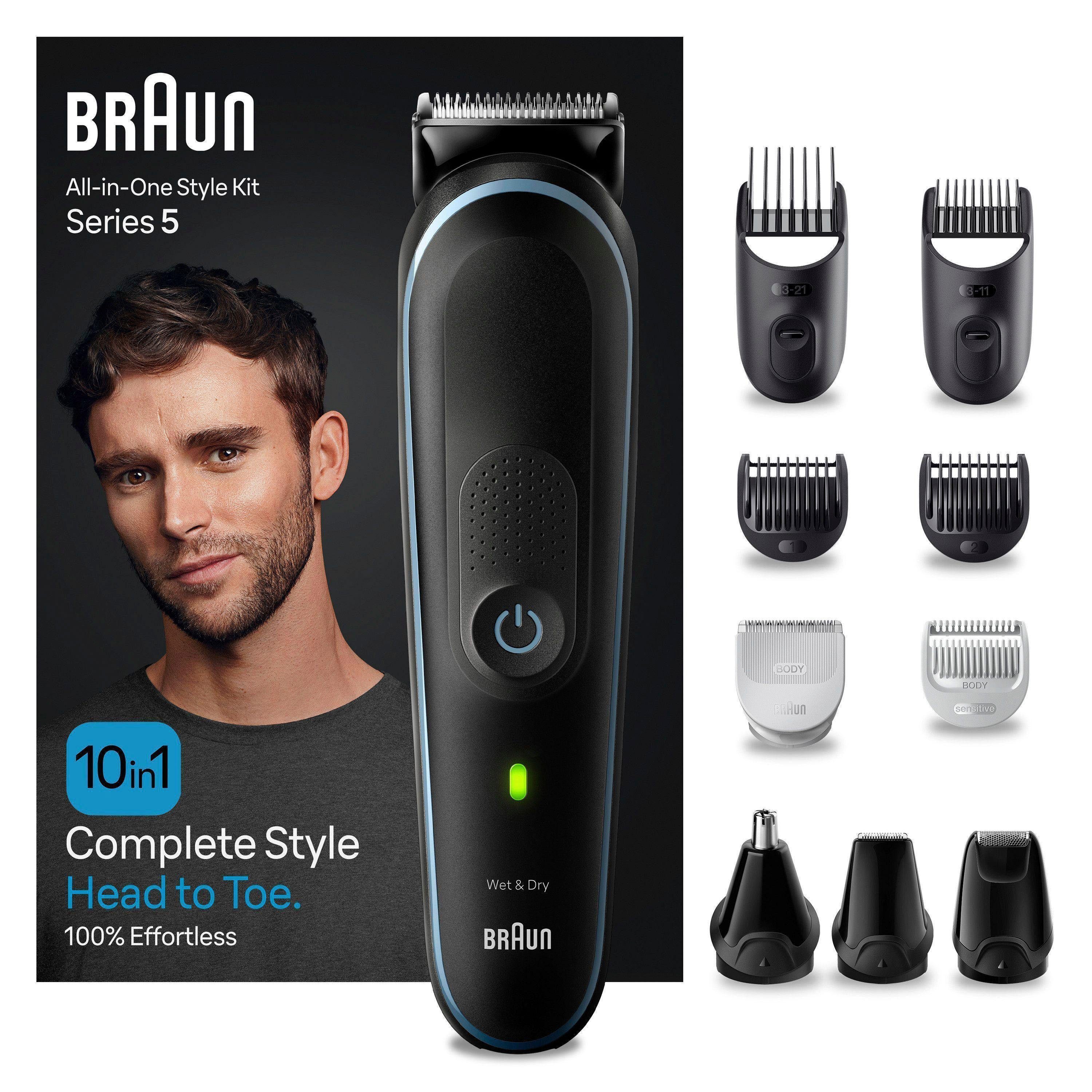 Braun Haarschneider All-In-One Styling Set MGK5445, Set für Bart,  Wasserdicht, 100 Min. kabellose Laufzeit