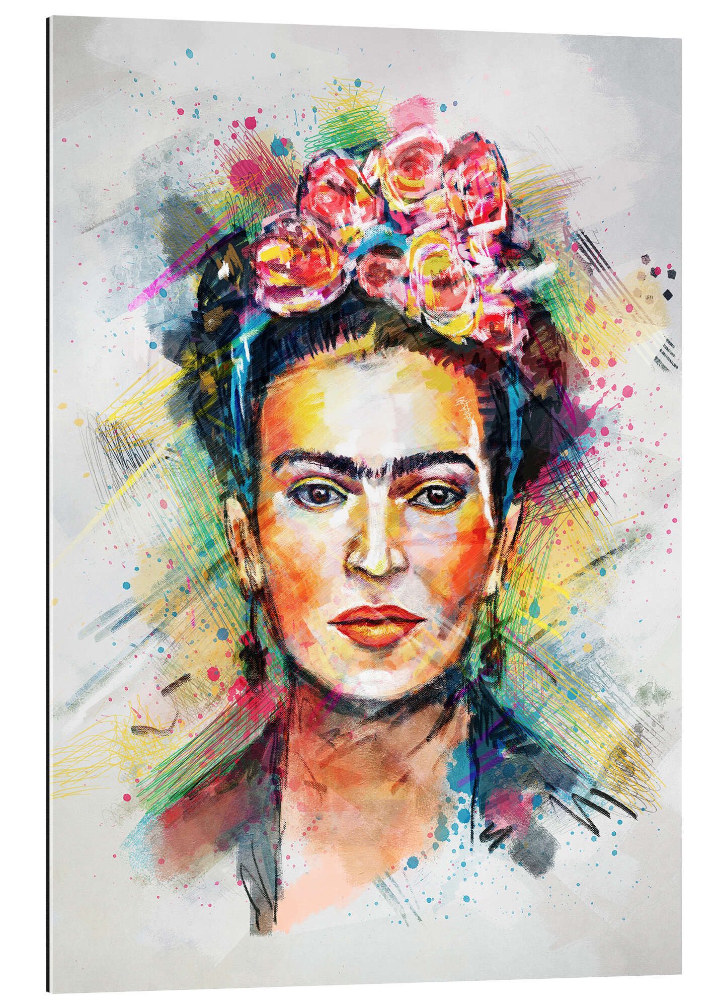 Posterlounge Wandbild Frida Kahlo Flower Pop, Tracie Andrews, erhältlich als Poster, Leinwandbild, Wandsticker oder Acrylglasbild