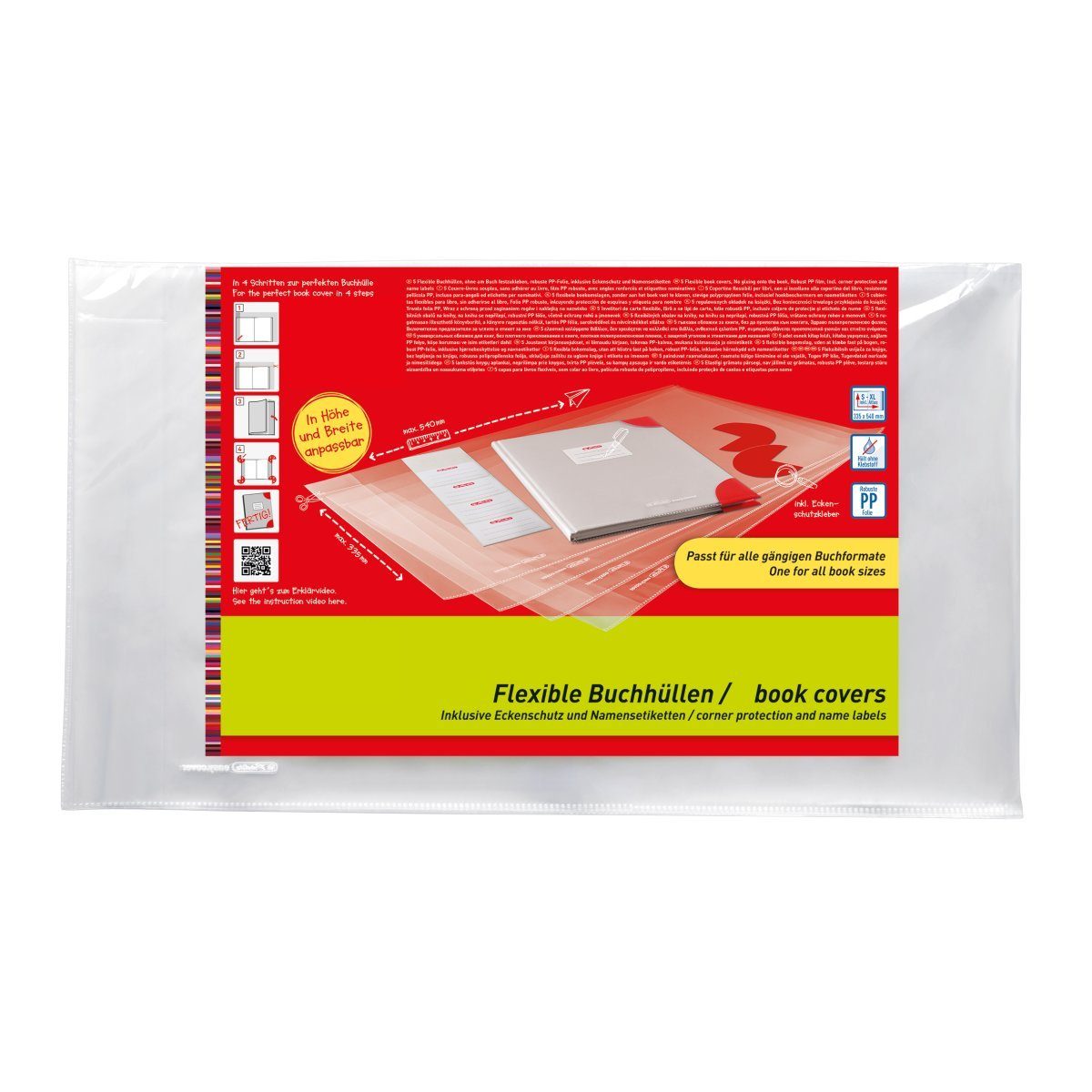 Herlitz Schulheft 10 Herlitz Buchumschläge / Buchschutzhüllen / Buchhüllen / flexible Gr