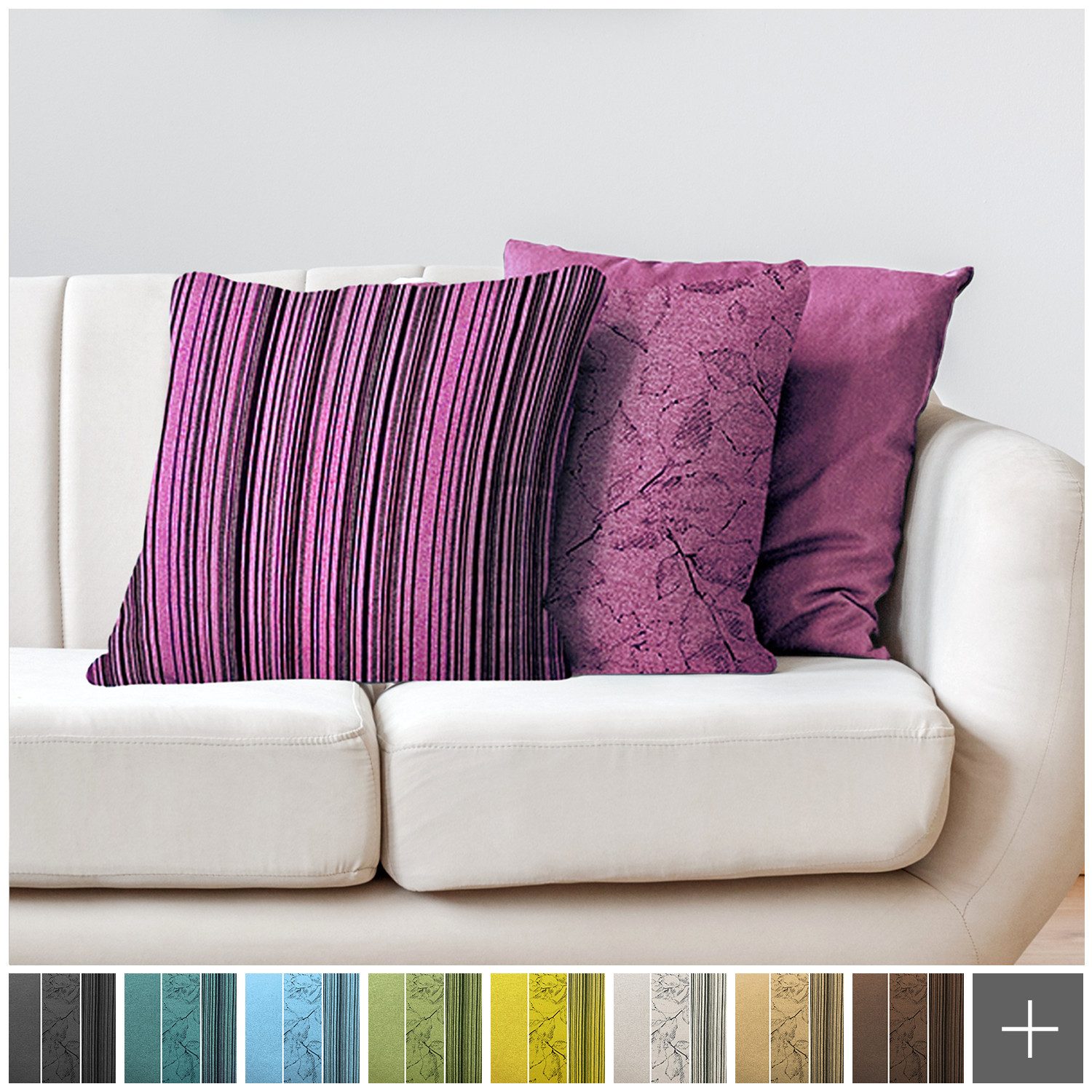 novely® Dekokissen 3er-SET DEKOKISSEN MALCHIN Kuschelweiche Sofakissen - Kissenbezug in 4, Kuschelweich, Robust, Pflegeleicht