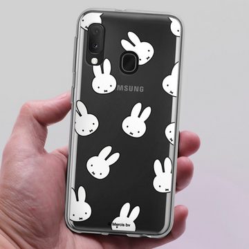 DeinDesign Handyhülle Miffy Muster transparent Miffy Pattern Transparent, Samsung Galaxy A20e Silikon Hülle Bumper Case Handy Schutzhülle