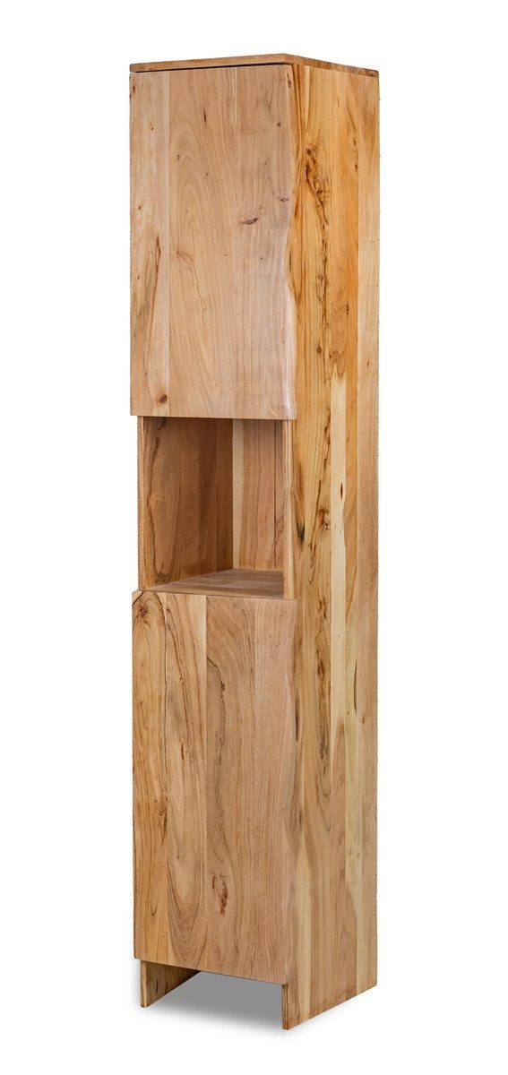 Main Möbel Hochschrank Badhochschrank 40x190cm 'Wing' Akazie massiv honig