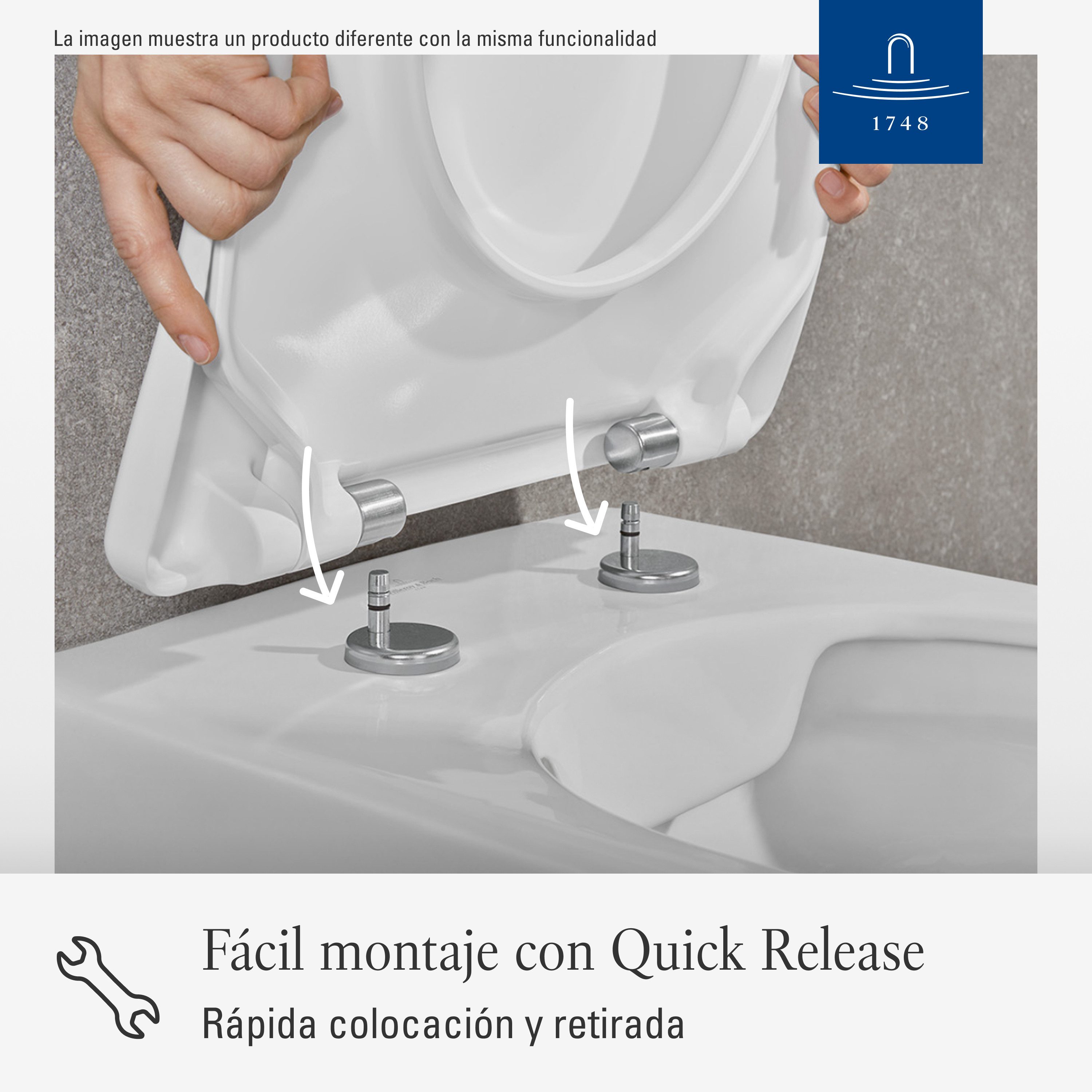 Villeroy & Boch WC-Sitz Venticello SlimSeat, mit Absenkautomatik, abnehmbarer, ultraflacher Toilettensitz, eckig