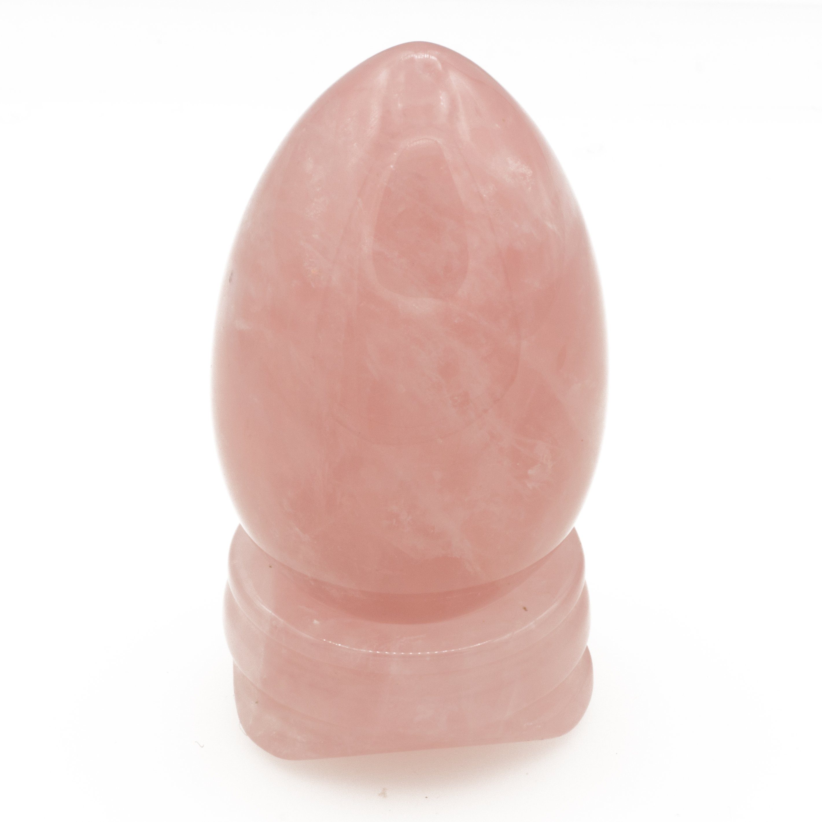 Bella Carina Dekoobjekt Obelisk, Ei aus echtem Rosenquarz, aus echtem natürlichen Rosenquarz