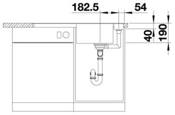 Blanco Granitspüle AXIA III 5 S-F, eckig, 50/91 cm, (1 St), inklusive gratis Glasschneidebrett