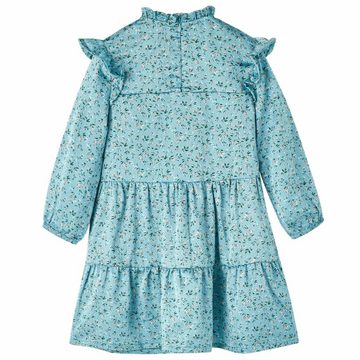 vidaXL Druckkleid Kinderkleid mit langen Ärmeln Blau 116