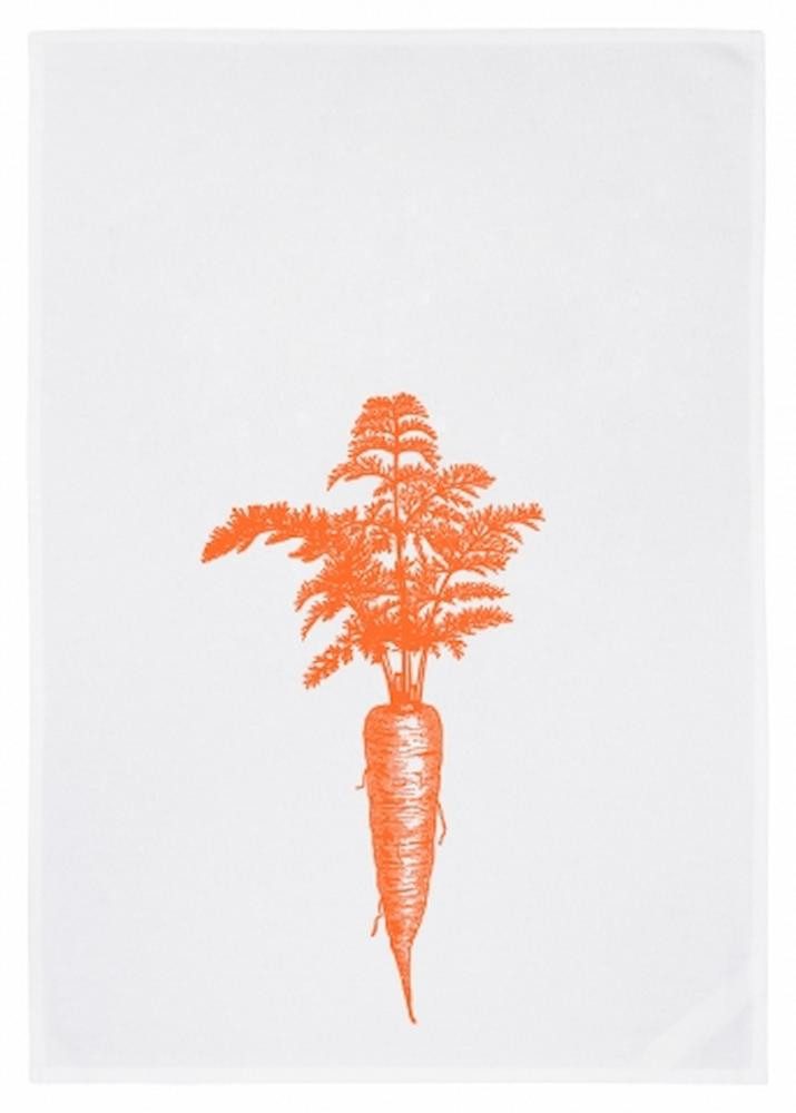 17;30 Hamburg Geschirrtuch Vintage Karotte, neon orange, (1-tlg), 50x70cm, Siebdruck