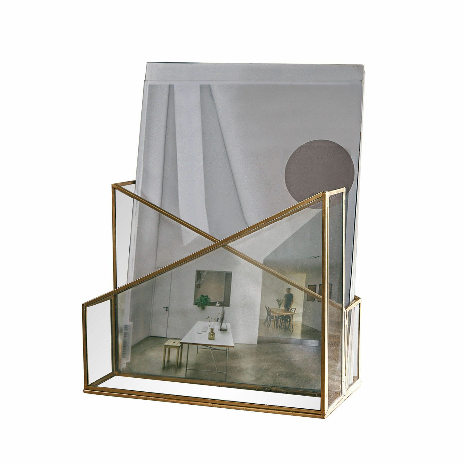 Mirabeau Organizer Zeitschriftenhalter Moselle gold/klar