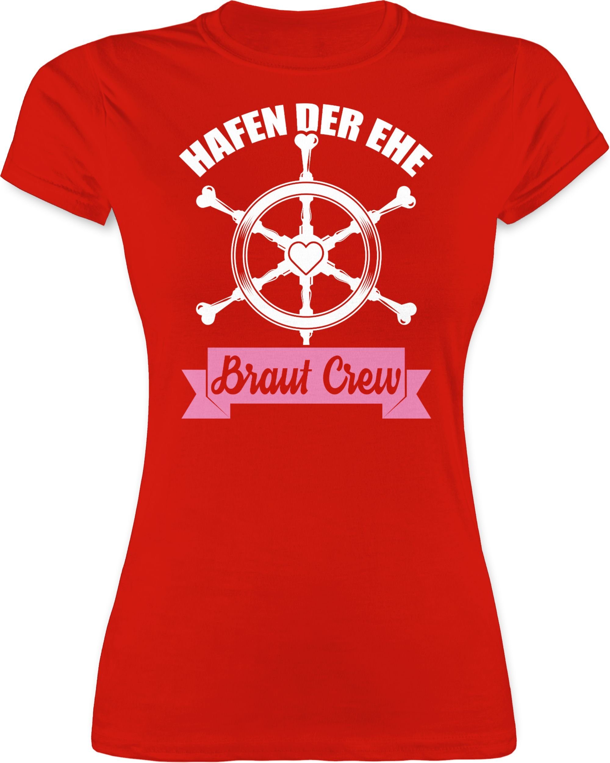 Damen Shirts Shirtracer T-Shirt JGA - Hafen der Ehe - Braut Crew - JGA Junggesellenabschied Frauen - Damen Premium T-Shirt (1-tl