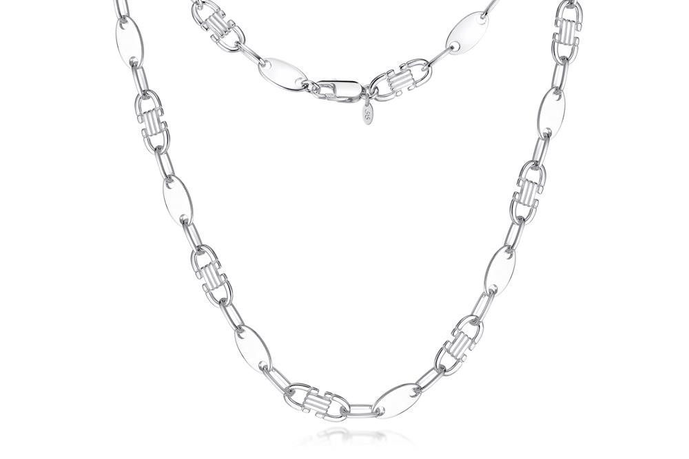 Silberkettenstore Kette mit Anhänger Plattenkette (Steigbügelkette) günstig online kaufen