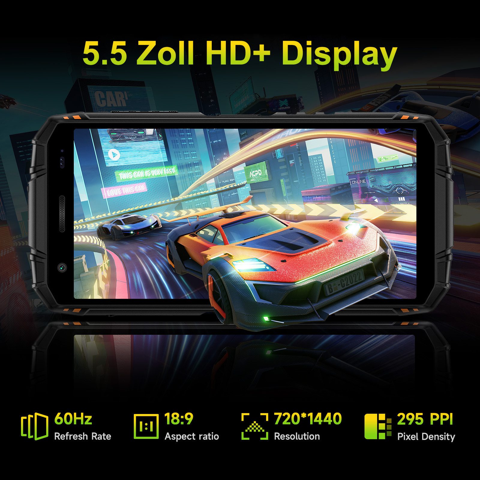DOOGEE Fire 3 Pro 16GB RAM+128GB ROM Android 15 Outdoor Smartphone (13,96 cm/5.5 Zoll, 128 GB Speicherplatz, 16 MP Kamera, 5,5'' Display, IP68/IP69, 16MP Kamera, 8350mAh, NFC, OTG, GPS)