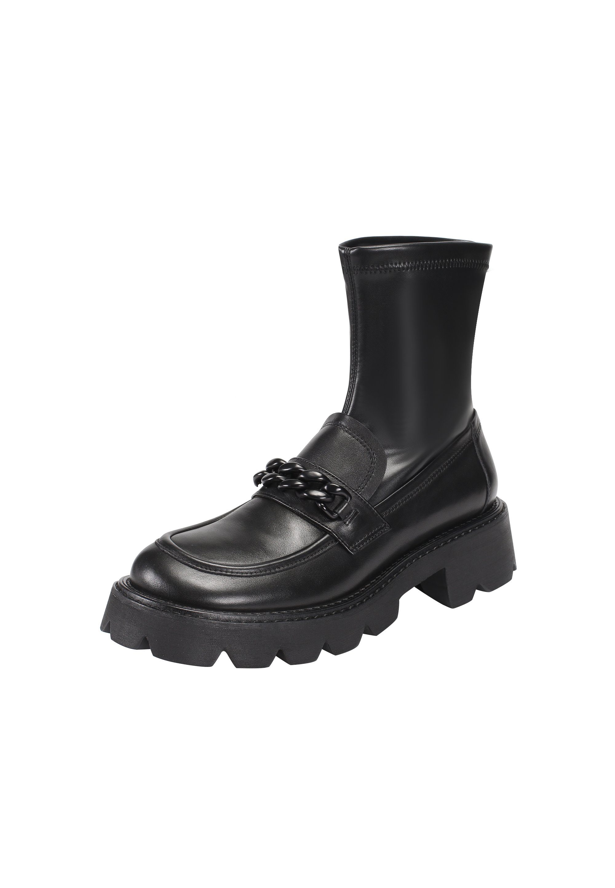 ekonika Stiefelette im trendigen Loafer-Stil, Schnalle und Ziernähte ...