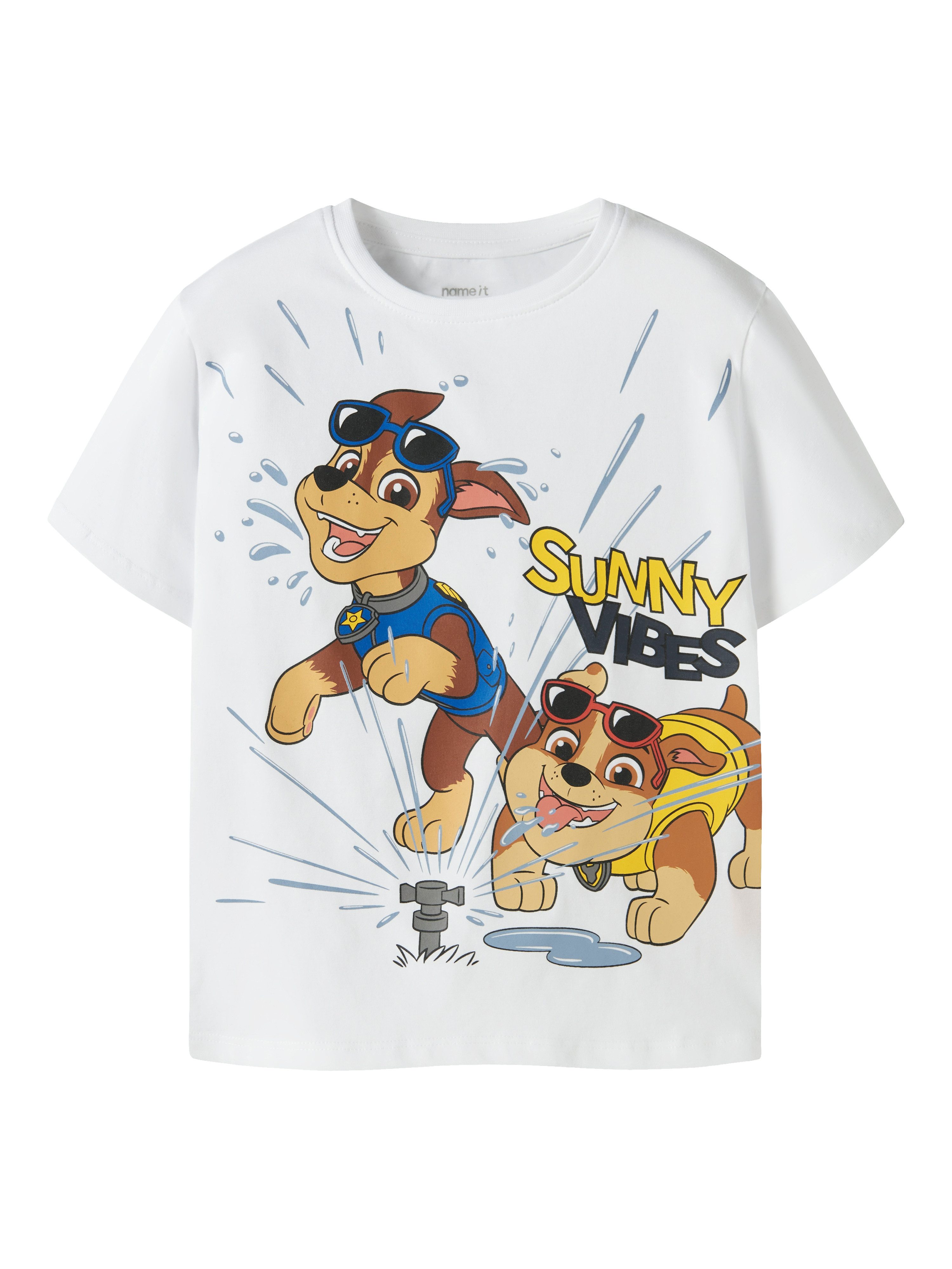 Name It T-Shirt NMMMACAS PAW SS NREG TOP CPLG Baumwollmischung, regular fit