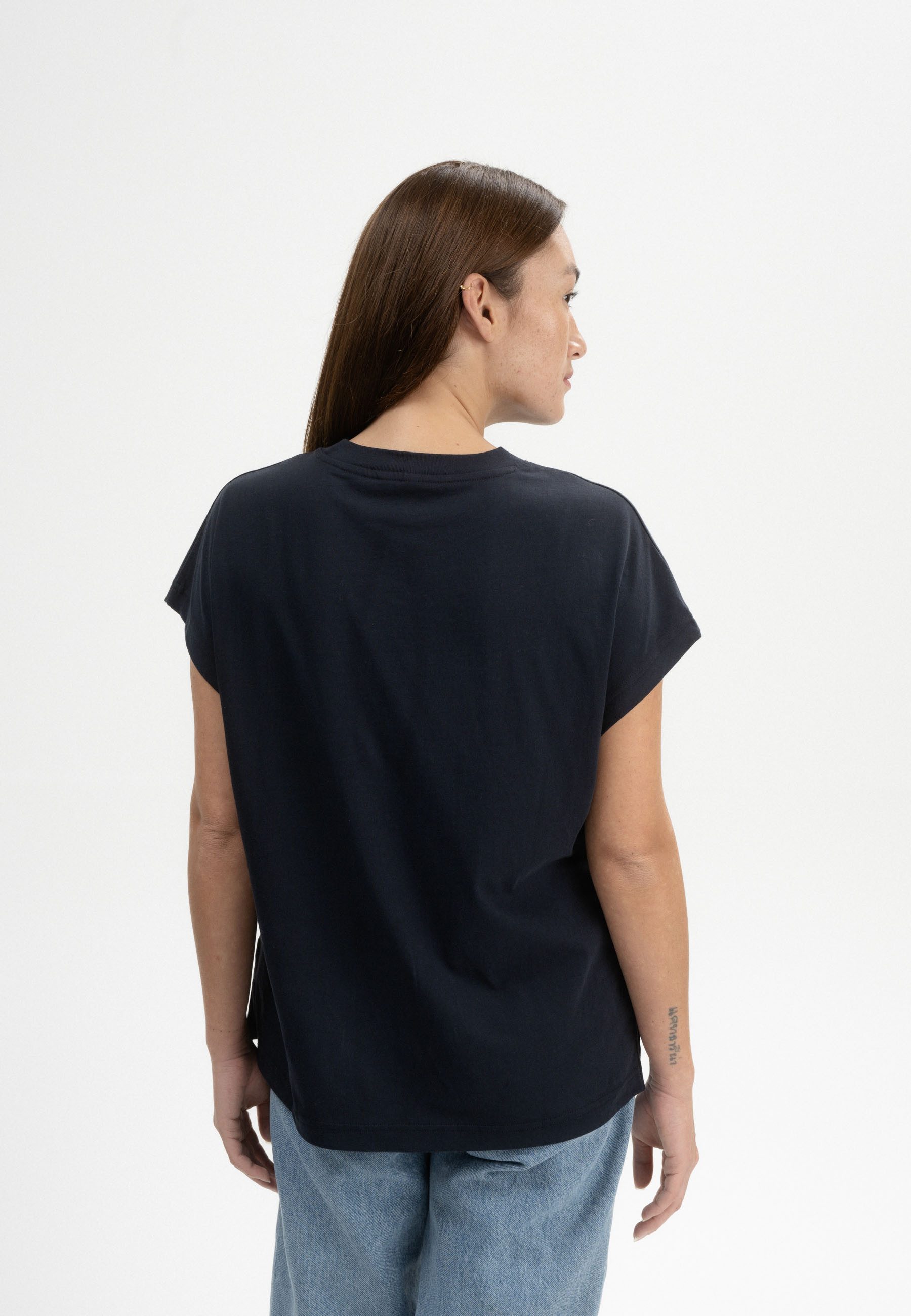 MELA Kurzarmshirt T-Shirt MADHU Fein gerippter günstig online kaufen