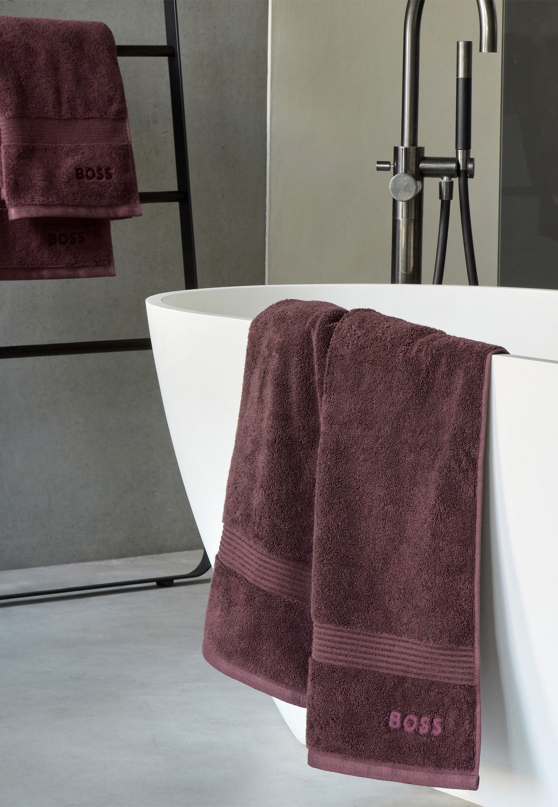 BOSS Home Handtuch LOFT, Frottier (1-St), mit Label-Applikationen