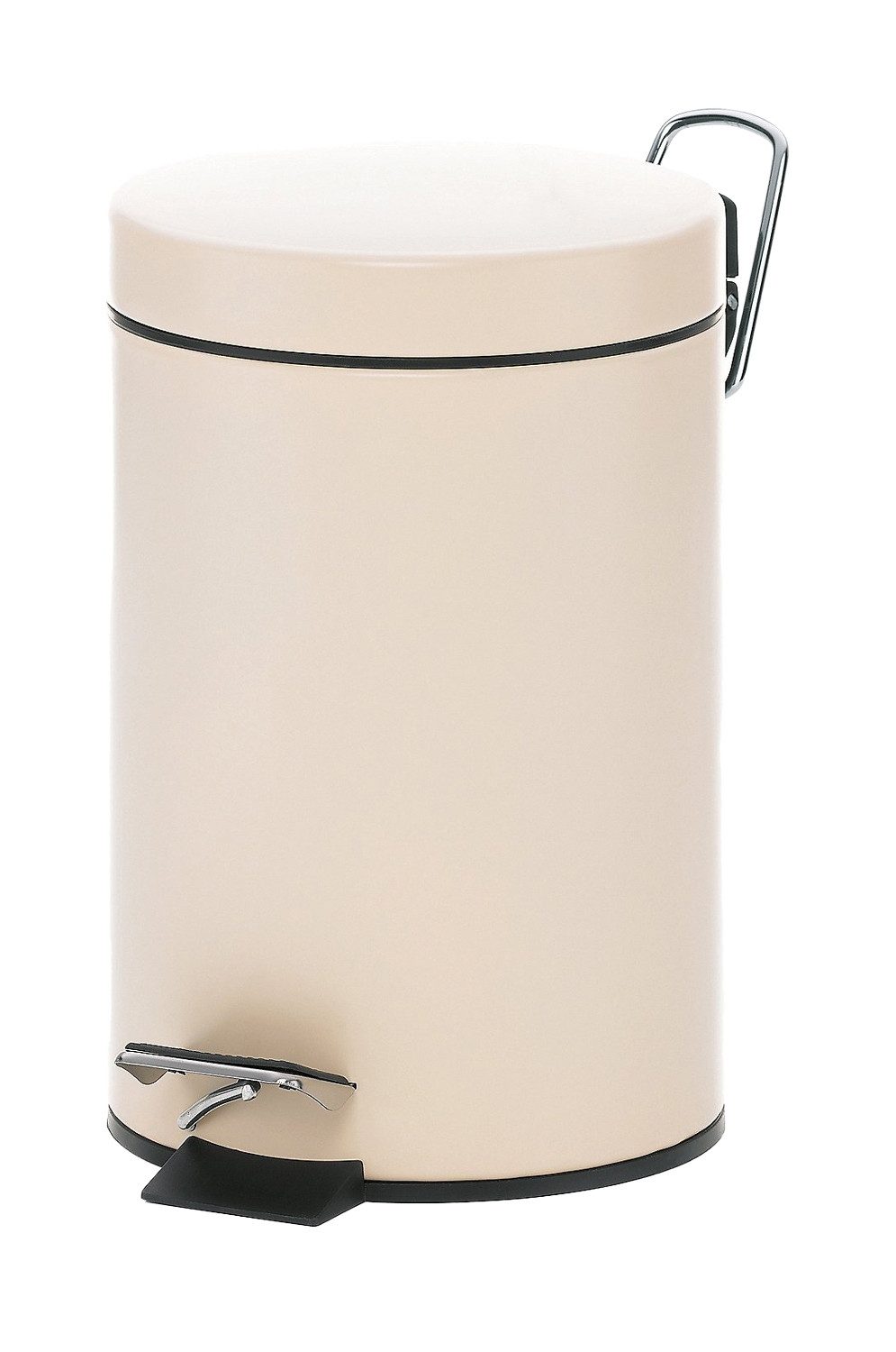 kela Kosmetikeimer MONACO, Metall, Beige, Schwarz, 3 Liter, mit Schwingdeckel