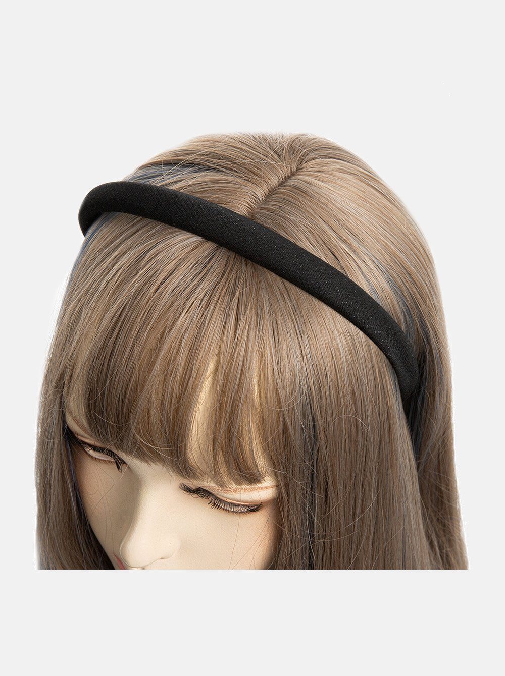 axy Haarreif Haarreif aus Stoff mit feinen Metallicfäden, gepolstertes Wunderschön Stirnband Haarschmuck Schwarz