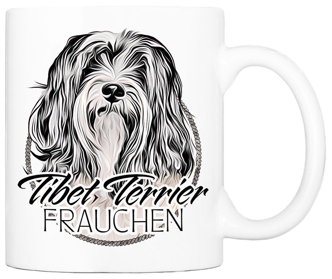 Cadouri Tasse TIBET TERRIER beidseitig für bedruckt, Kaffeetasse Hundefreunde, Hunderasse, Geschenk, ml mit Keramik, - handgefertigt, 330 FRAUCHEN