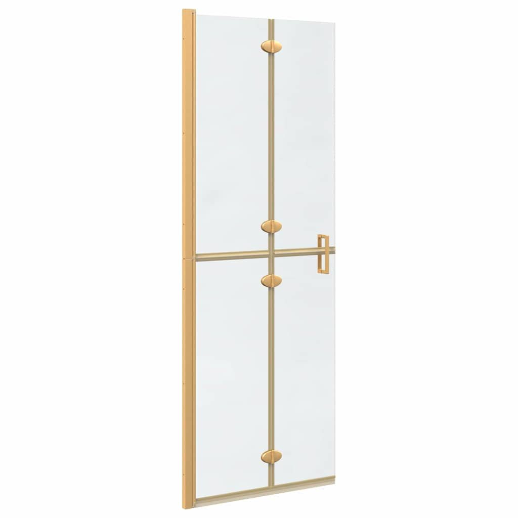 vidaXL Duschwand Walk-in Duschwand Sonstiges Golden und Transparent 70 x 190 cm