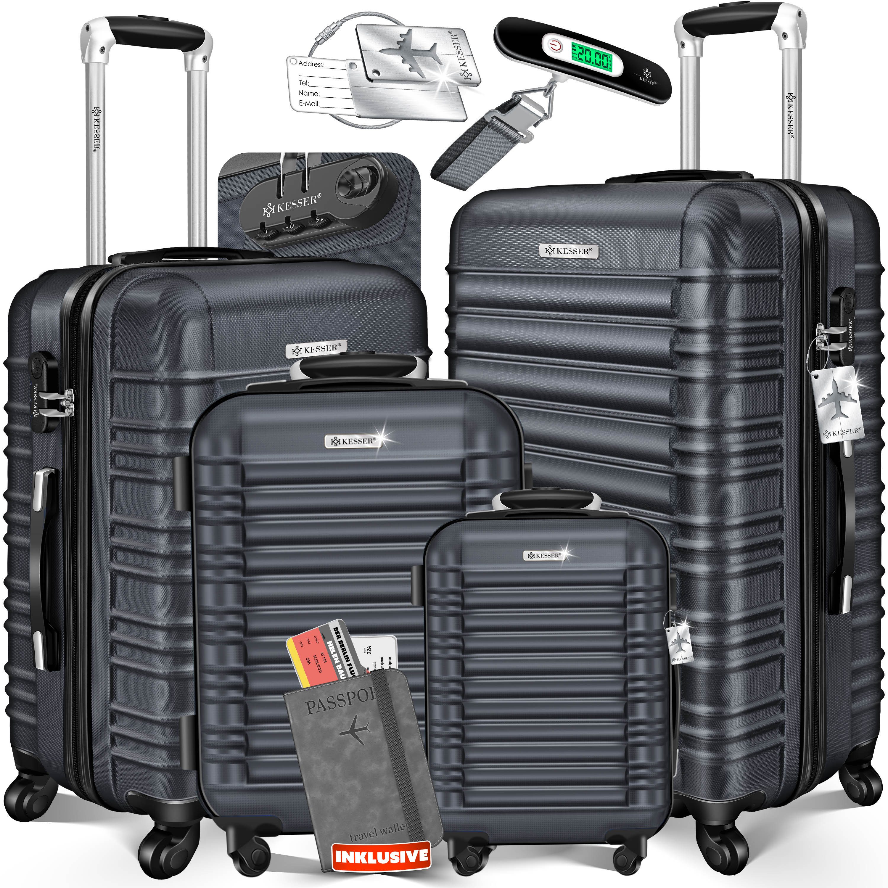 KESSER Kofferset, 4 Rollen, (4 tlg), 4tlg. Hartschalenkofferset Hartschalen günstig online kaufen