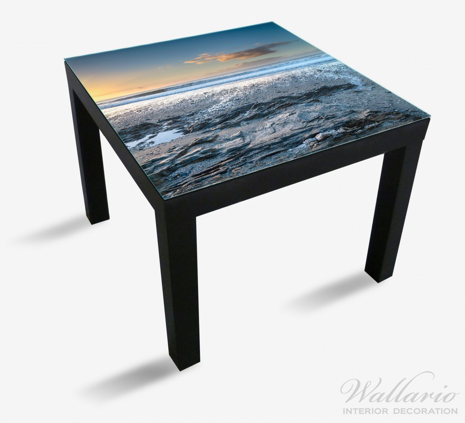 Cornwall (1 Tisch Einsamer in St), geeignet England Tischplatte Strand Ikea Wallario für Lack