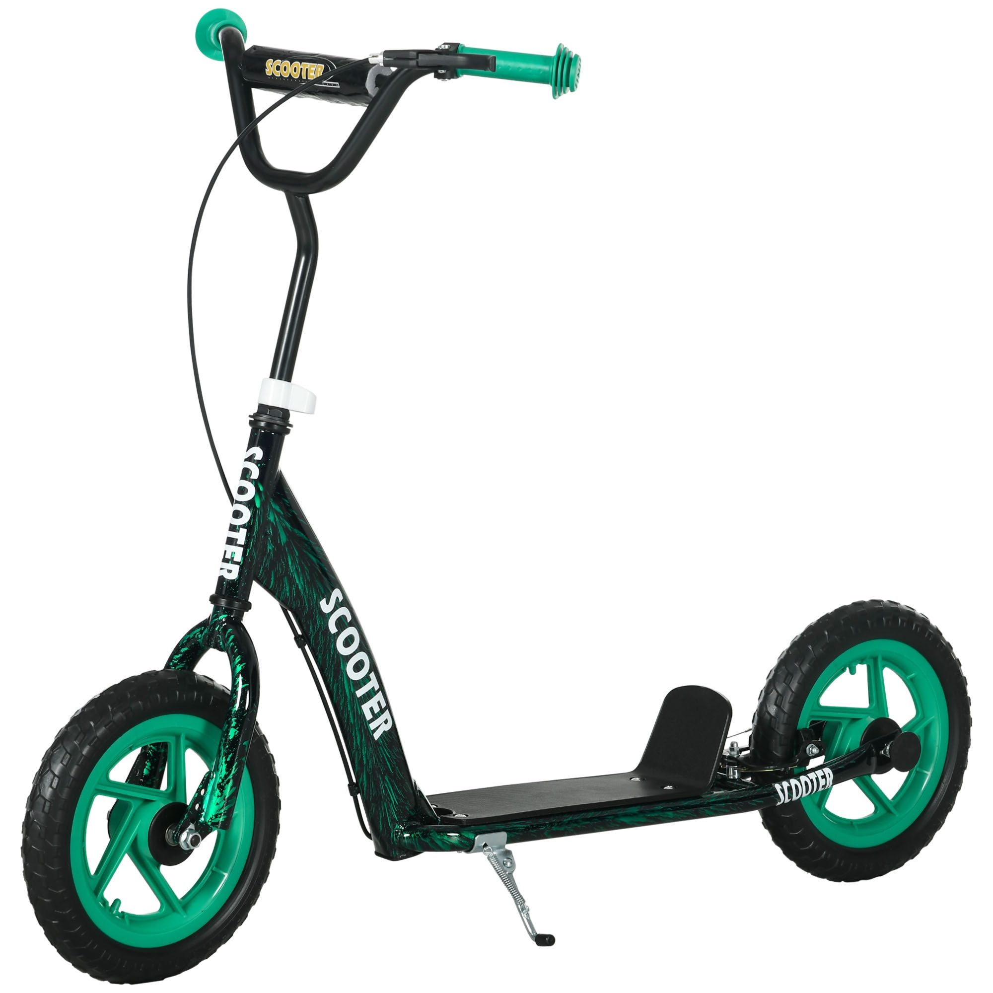 AIYAPLAY Scooter Kinderroller Tretroller mit verstellbarem Lenker, großen Rädern, 0 km/h, (Kinderroller, 1 tlg), höhenverstellbarer Tretroller für Kinder, Grün