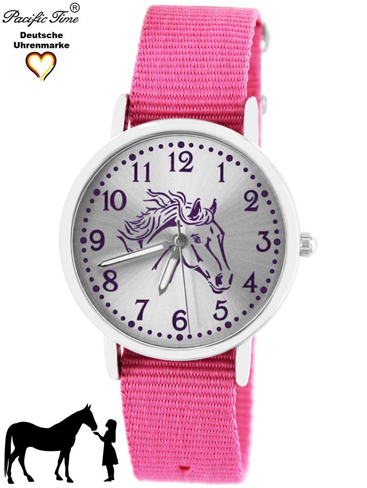 violett Versand - Pacific Match Design Kette, Set Wechselarmband Kinder Quarzuhr Gratis Time und Mix und Armbanduhr rosa Pferd