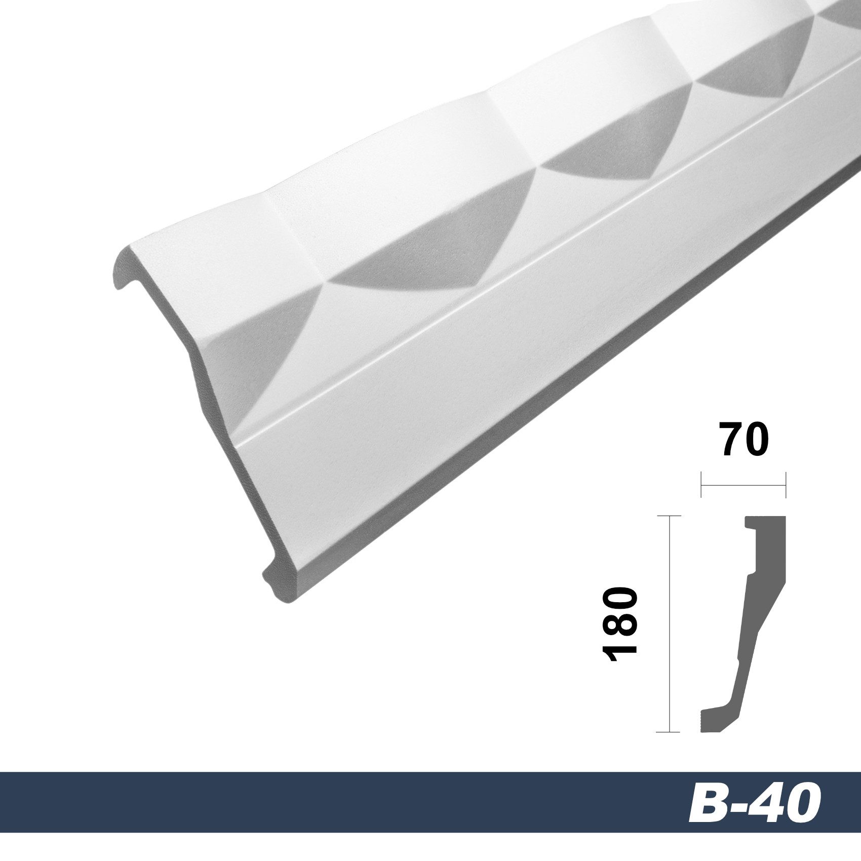 marbet design Stuckleiste B-40, 20 Meter, günstig online kaufen