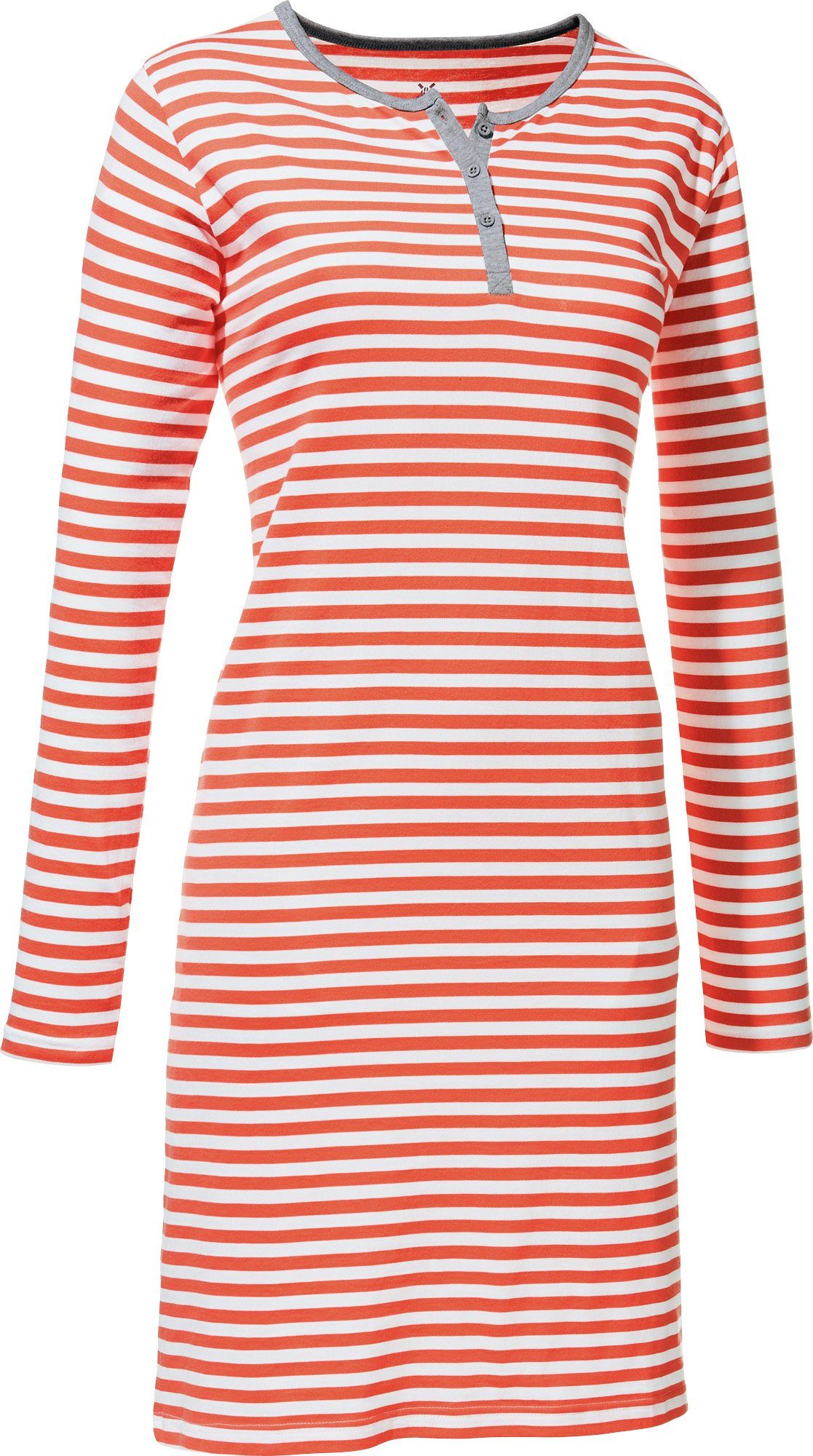 Erwin Müller Nachthemd Damen-Nachthemd Single-Jersey Streifen