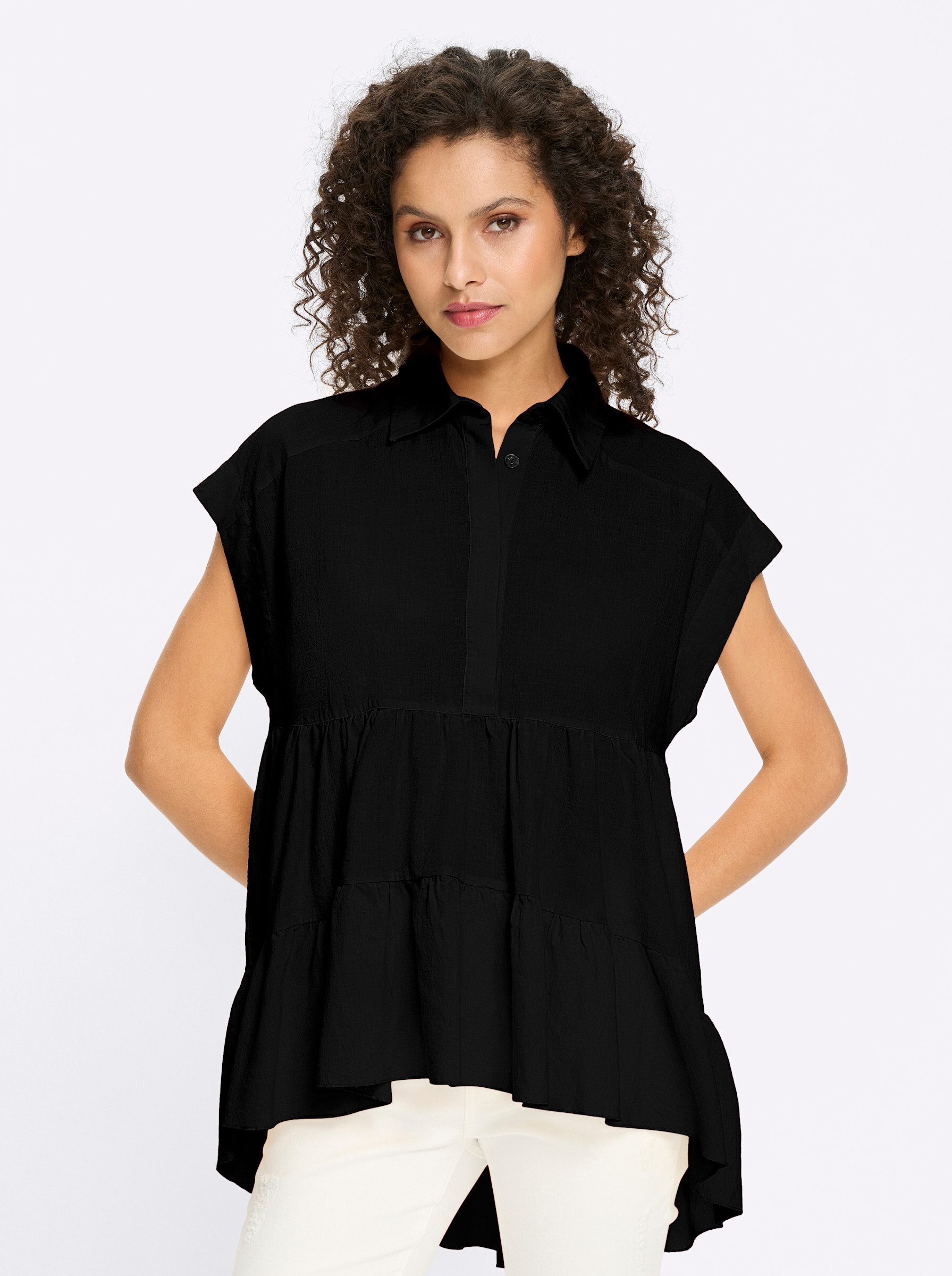 heine Klassische Bluse Baumwollbluse .