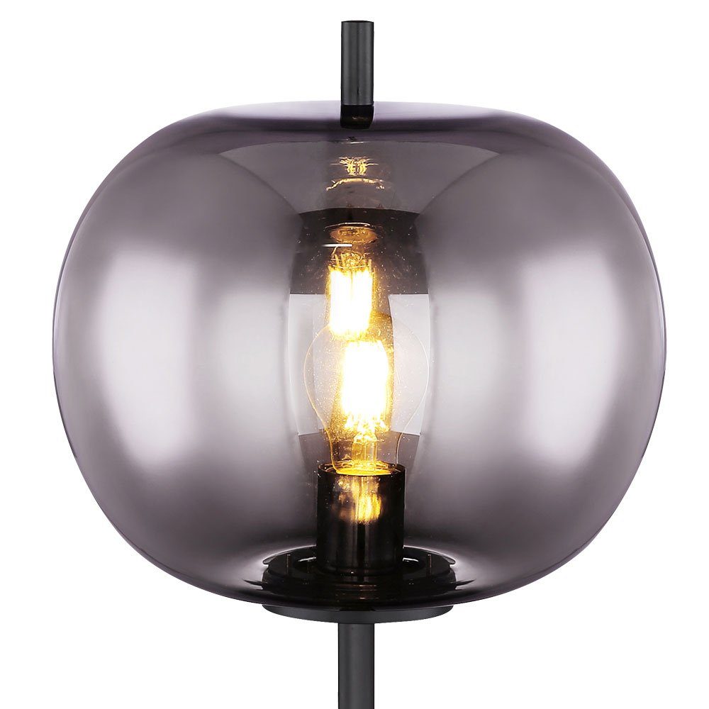 etc-shop LED Stehlampe, Leuchtmittel inklusive, VINTAGE Stand Decken im Zimmer Kugel Arbeits Glas Warmweiß, Steh Lampe Fluter