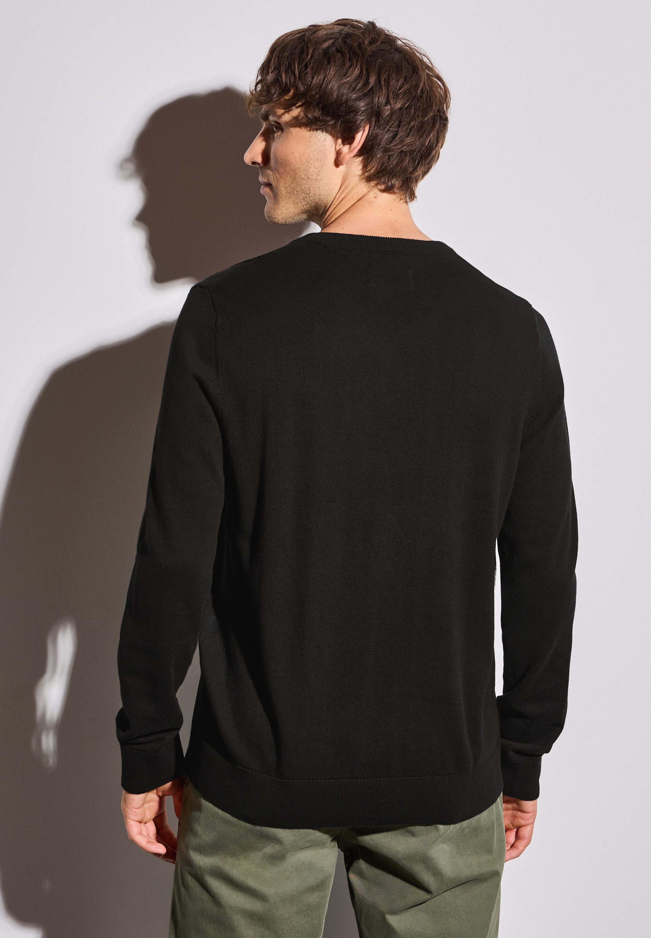 STREET ONE MEN Strickpullover aus reiner Baumwolle günstig online kaufen