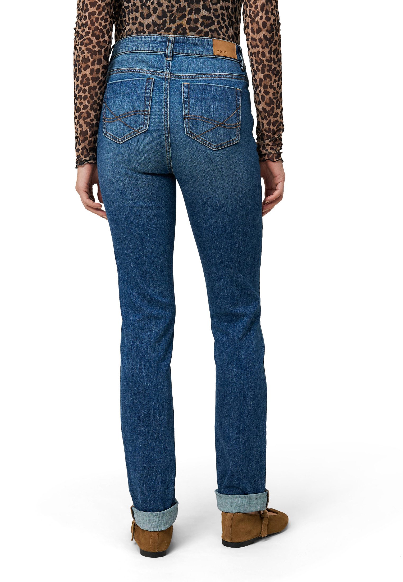 Zero Slim-fit-Jeans Damen Straight Fit 32 Inch