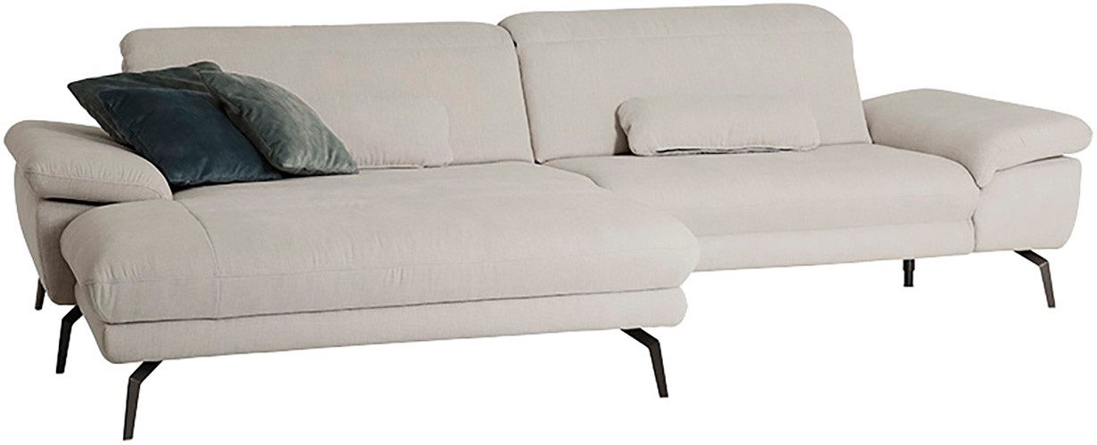 Die PlanBar Ecksofa MP-IN22025 L-Form, mit Kopfteilverstellung, wahlweise mit motorischem Canape