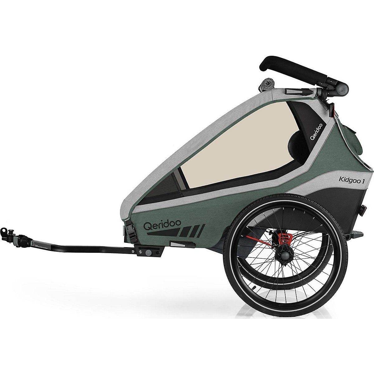 Qeridoo Fahrradkinderanhänger »Kidgoo 1 Einsitzer Fahrradanhänger Buggy mit«