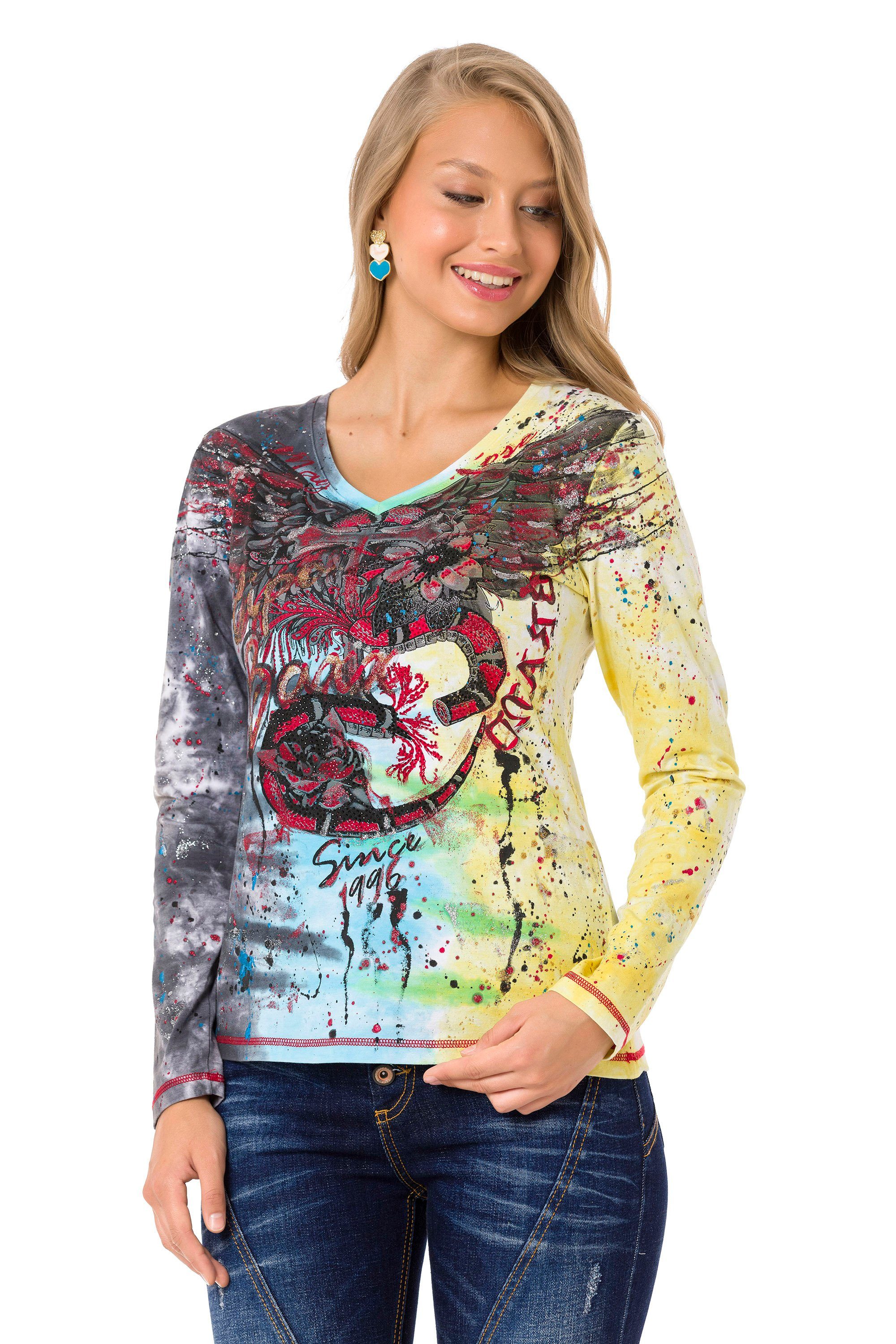 Cipo Markenprint & Baxx mit coolem Langarmshirt