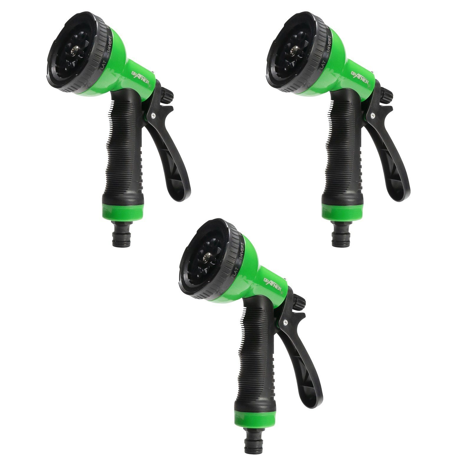 Bewässerungsbrause 3er Set Gartenbrause mit 10 Sprühmuster Handbrause