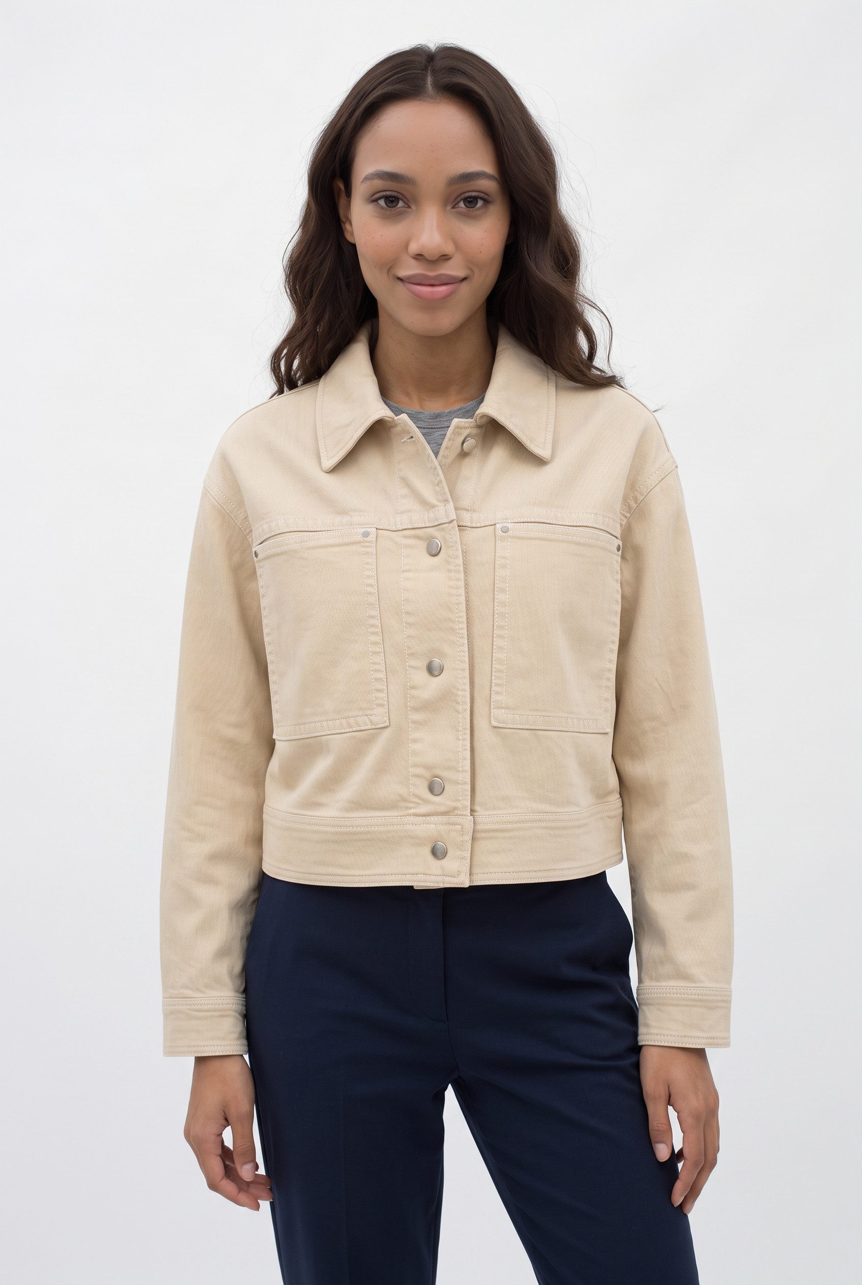 BOSS ORANGE Kurzblazer Jelt-D Premium Damenmode im Biker-Style, cropped