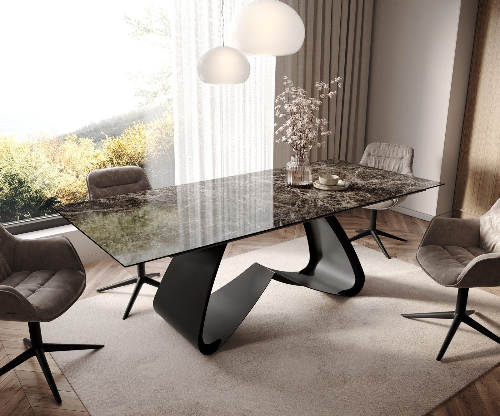 DELIFE Esstisch Edge, Keramik Laminam® Emperador günstig online kaufen