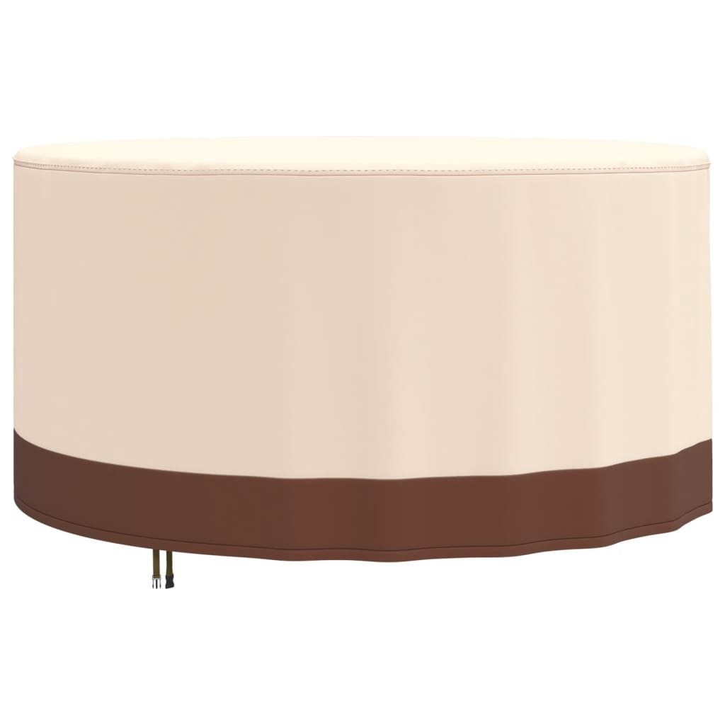 vidaXL GartenmöbelSchutzhülle GartenmöbelAbdeckung Rund Beige Ø