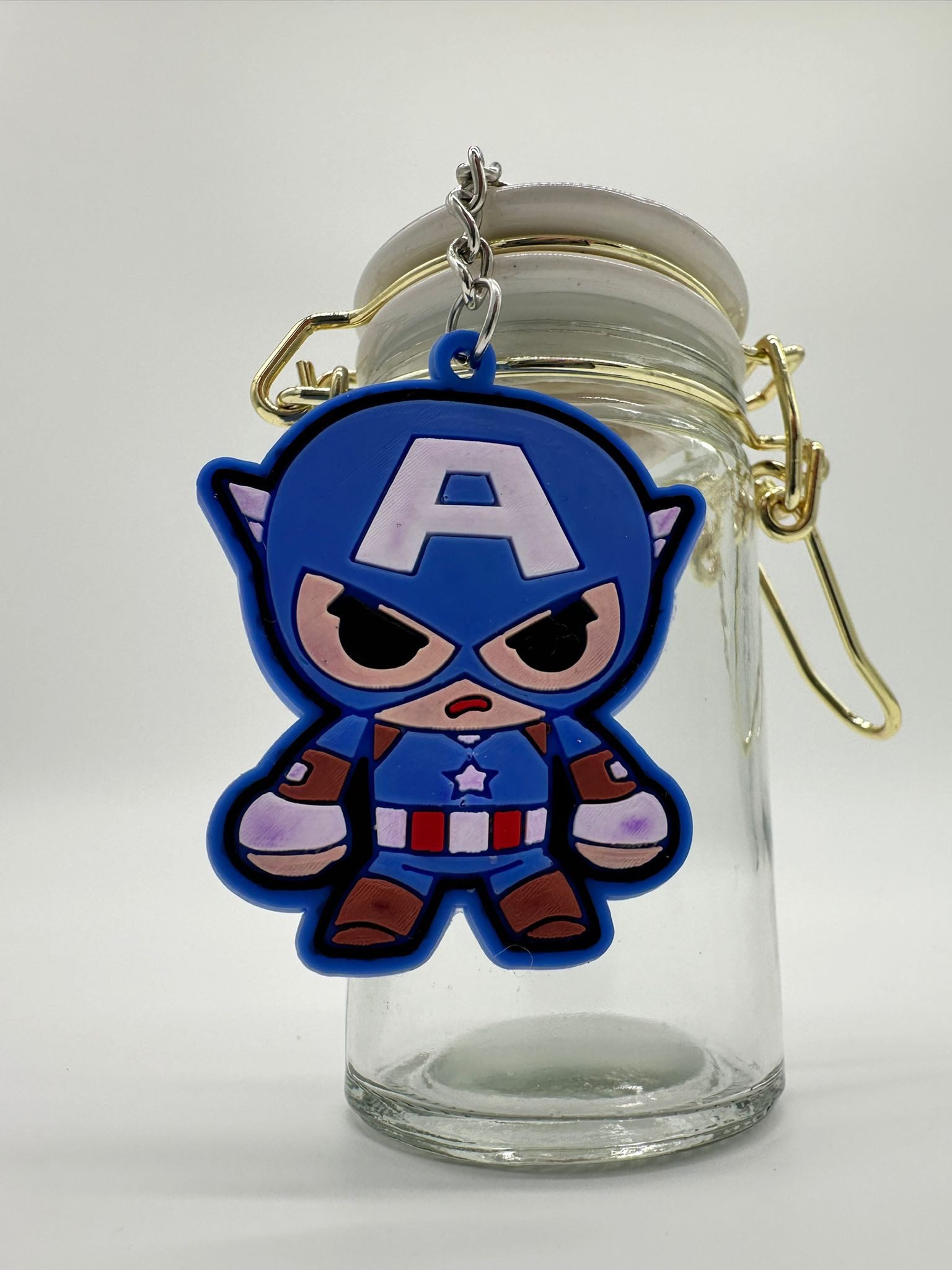 MARVEL Schlüsselanhänger Schlüsselanhänger Marvel captain America, Schlüsselanhänger Haustierschlüsselanhänger Geschenk Hund Frau Herren